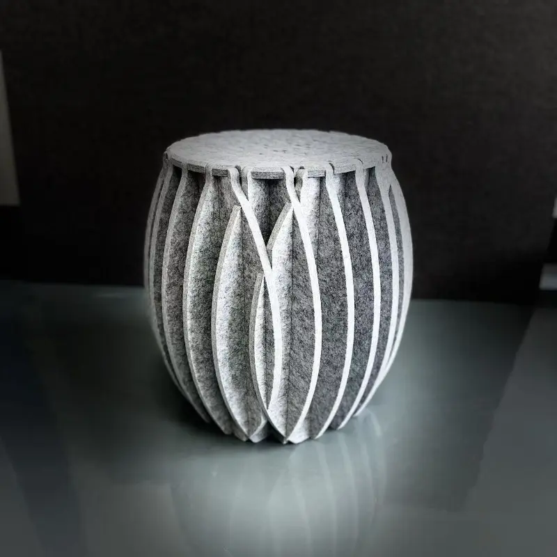 Felt Acoustic Stool ສໍາລັບພື້ນທີ່ເປີດເພື່ອຫຼຸດຜ່ອນສິ່ງລົບກວນແລະສຽງສະທ້ອນ